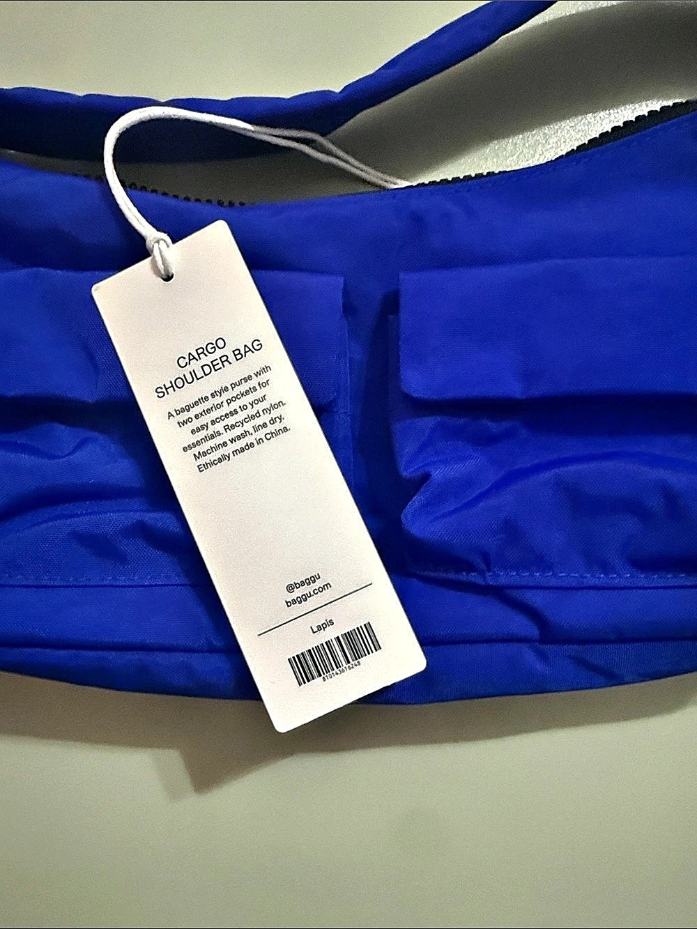 BAGGU Cargo Shoulder Bag in Lapis NWT - Picture 3 of 3